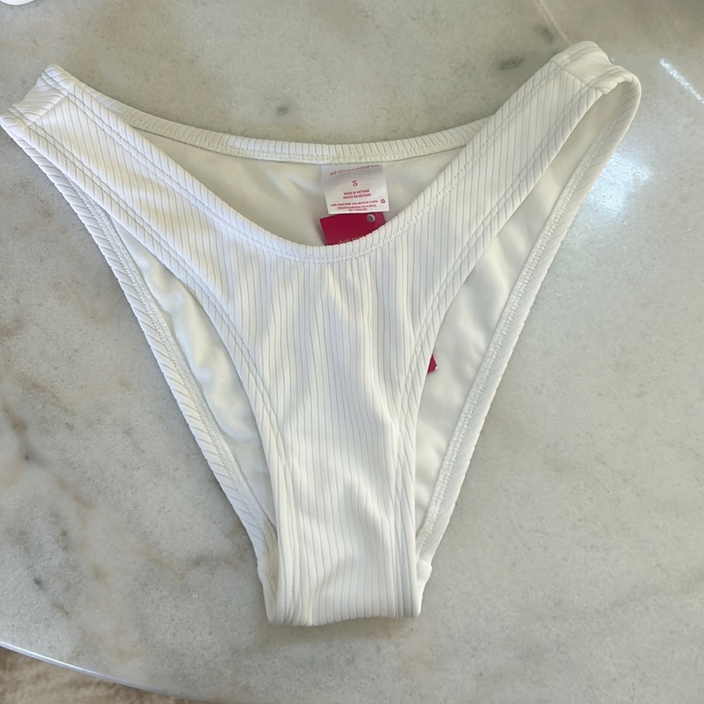 White bikini bottoms